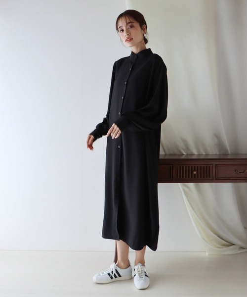 BLUEEAST（ブルーイースト）の「ボリュームスリーブシャツワンピース（シャツワンピース・レディース・アイボリー/ブラック/ブルー・MEDIUM）」の15枚目の写真