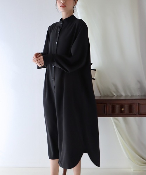 BLUEEAST（ブルーイースト）の「ボリュームスリーブシャツワンピース（シャツワンピース・レディース・アイボリー/ブラック/ブルー・MEDIUM）」の16枚目の写真