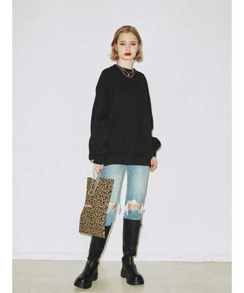 jouetie（ジュエティ）の「2WAYレースアッププルオーバー（スウェット・レディース・ブラック/レッド/ピンク/ブルー/アイボリー・MEDIUM）」の17枚目の写真