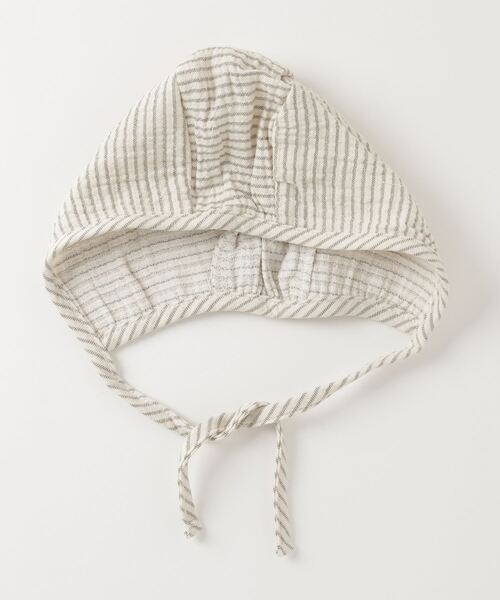 Quincy Mae（クインシーメイ）の「BABY BONNET（ハット・キッズ・イエロー/オフホワイト/オリーブ/チョコ・6-12M/12-24M）」の6枚目の写真