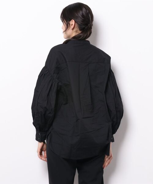 STYLEBLOCK（スタイルブロック）の「ブロードボリュームスリーブブラウス（シャツ/ブラウス・レディース・ホワイト/ブルー/ブラック/ホワイト系その他/ピンク・M）」の6枚目の写真