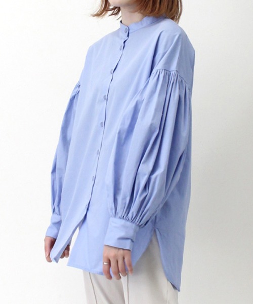 STYLEBLOCK（スタイルブロック）の「ブロードボリュームスリーブブラウス（シャツ/ブラウス・レディース・ホワイト/ブルー/ブラック/ホワイト系その他/ピンク・M）」の9枚目の写真