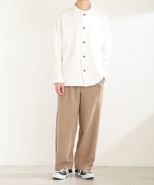 SENSE OF PLACE by URBAN RESEARCH(センスオブプレイスバイアーバンリサーチ)の「『セットアップ対応』 カラールーズオープンカラーシャツ(シャツ/ブラウス・メンズ・ブラック/チャコールグレー/ライトベージュ/ライトブルー/ネイビー/ホワイト/ブルー/ライトカーキ・MEDIUM/LARGE)」の17枚目の写真