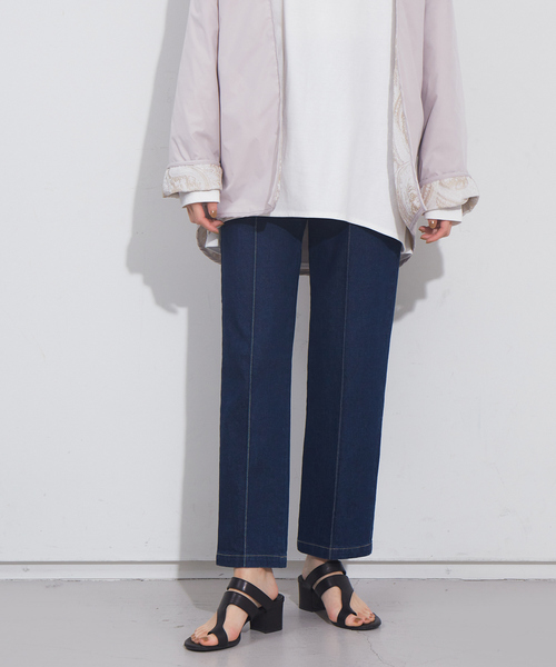 NOMINE（ノミネ）の「ピンタックデニムパンツ（デニムパンツ・レディース・ベージュ/インディゴブルー/アイボリー・X-SMALL/S/M）」の9枚目の写真