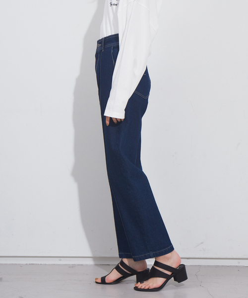 NOMINE（ノミネ）の「ピンタックデニムパンツ（デニムパンツ・レディース・ベージュ/インディゴブルー/アイボリー・X-SMALL/S/M）」の10枚目の写真