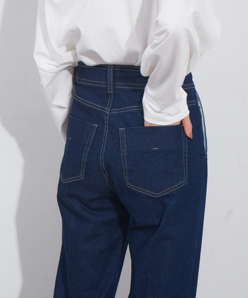 NOMINE（ノミネ）の「ピンタックデニムパンツ（デニムパンツ・レディース・ベージュ/インディゴブルー/アイボリー・X-SMALL/S/M）」の12枚目の写真