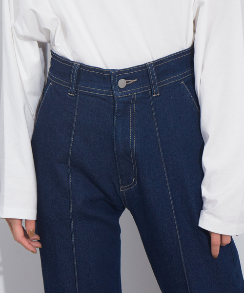 NOMINE（ノミネ）の「ピンタックデニムパンツ（デニムパンツ・レディース・ベージュ/インディゴブルー/アイボリー・X-SMALL/S/M）」の13枚目の写真