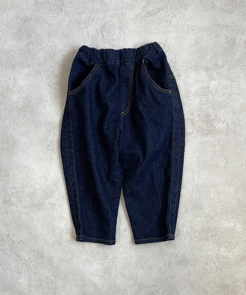BIG FIELD（ビッグフィールド）の「デニムルーズテーパードパンツ（90～150cm）（デニムパンツ・キッズ・ネイビー・90/100/110/120/130/140/150）」の2枚目の写真