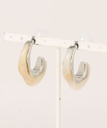 アクリル×メタルフープピアス