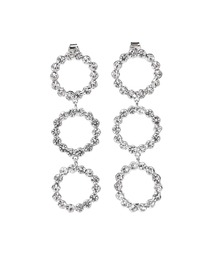 【Narcissus】3連ビジューピアス