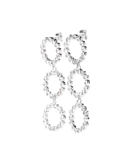 Narcissus（ナルシス）の「【Narcissus】3連ビジューピアス（ピアス（両耳用）・レディース・シルバー/ゴールド・FREE）」の3枚目の写真