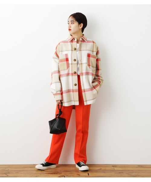 RODEO CROWNS WIDE BOWL（ロデオクラウンズワイドボウル）の「ビッグチェックCPOジャケット（シャツ/ブラウス・レディース・ホワイト系その他/ブルー系その他2/ベージュ系その他・FREE）」の7枚目の写真