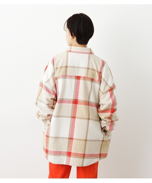 RODEO CROWNS WIDE BOWL（ロデオクラウンズワイドボウル）の「ビッグチェックCPOジャケット（シャツ/ブラウス・レディース・ホワイト系その他/ブルー系その他2/ベージュ系その他・FREE）」の9枚目の写真