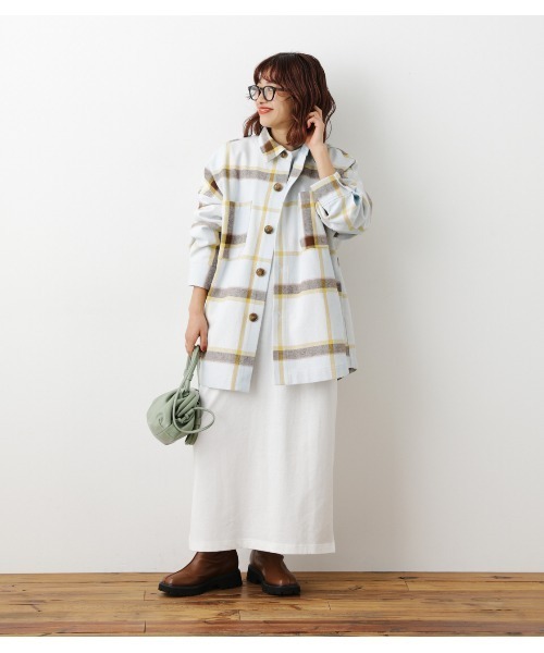 RODEO CROWNS WIDE BOWL（ロデオクラウンズワイドボウル）の「ビッグチェックCPOジャケット（シャツ/ブラウス・レディース・ホワイト系その他/ブルー系その他2/ベージュ系その他・FREE）」の10枚目の写真