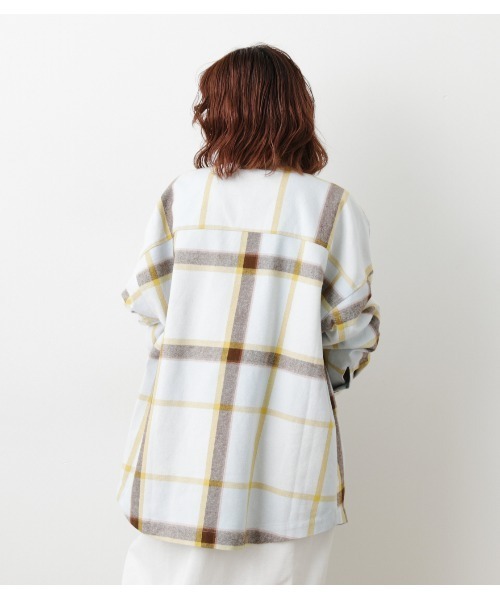 RODEO CROWNS WIDE BOWL（ロデオクラウンズワイドボウル）の「ビッグチェックCPOジャケット（シャツ/ブラウス・レディース・ホワイト系その他/ブルー系その他2/ベージュ系その他・FREE）」の12枚目の写真