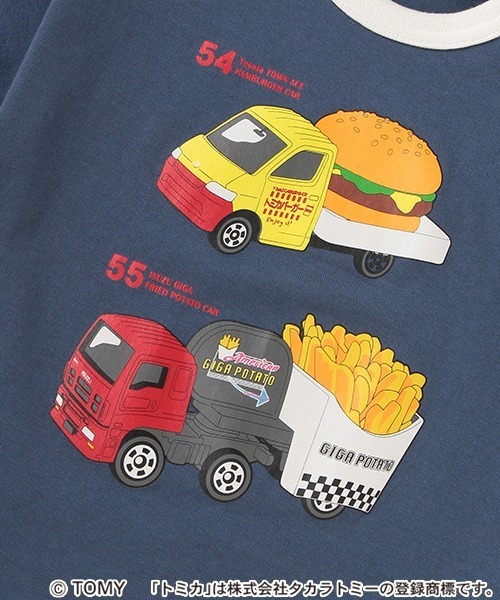 kladskap（クレードスコープ）の「【トミカ】バーガーカー+ポテトカーTシャツ（Tシャツ/カットソー・キッズ・ネイビー/オフホワイト・100cm/110cm/120cm/90cm/80ｃｍ）」の10枚目の写真