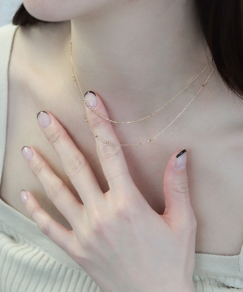 k10WGミラーボールネックレス NOIR DE POUPEE（ノワールドプーペ）の「K10 ミラーボール 密集