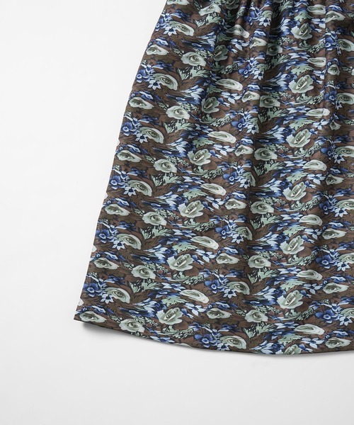 X-girl（エックスガール）の「FLORAL CAMO BABYDOLL TUNIC（チュニック・レディース・ブラウン/ブラック・S/M）」の12枚目の写真