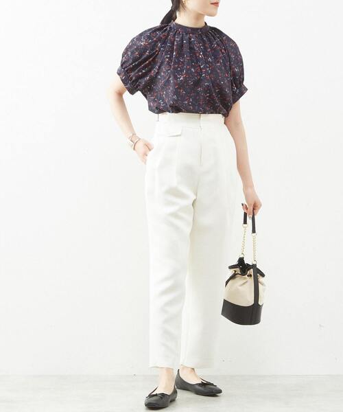 Liesse（リエス）の「レタードプリントギャザーブラウス（シャツ/ブラウス・レディース・ネイビー/ブルー・FREE）」の12枚目の写真