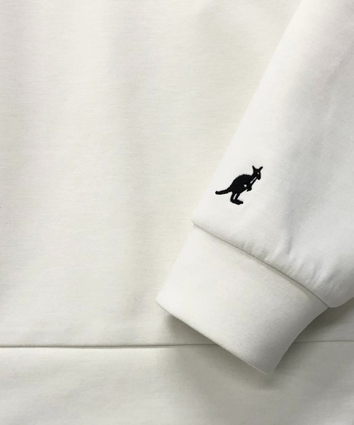 KANGOL(カンゴール)の「ユニセックス KANGOL × A.S.M コラボ ダンボールポンチ ジャージ / オーバーサイズ ルーズ トレーナー ロンT(Tシャツ/カットソー・メンズ・ホワイト/ライトグレー/ブラック/サックスブルー/グリーン/ライトベージュ・48/50)」の13枚目の写真