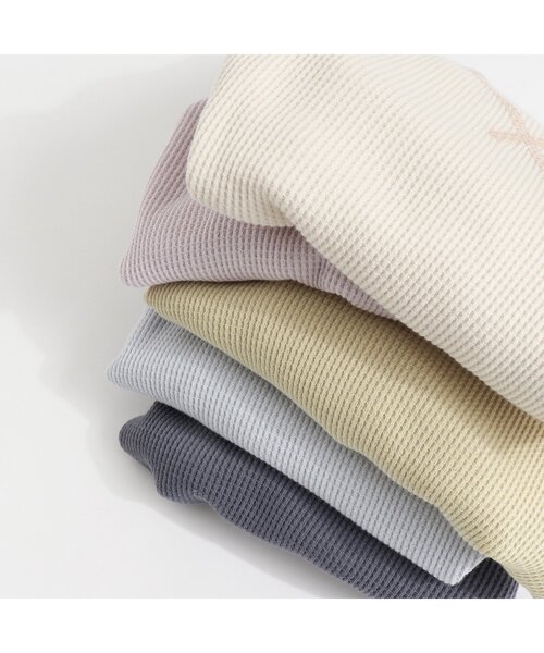 apres les cours（アプレレクール）の「/【HAPPY PRICE】ワッフルゆったりガゼットTシャツ（Tシャツ/カットソー・キッズ・ピンク/ブルー/イエロー/アイボリー/ネイビー・140/90/130/80/100/110/120）」の14枚目の写真