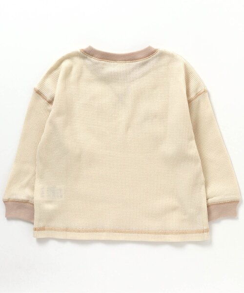 apres les cours（アプレレクール）の「/【HAPPY PRICE】ワッフルゆったりガゼットTシャツ（Tシャツ/カットソー・キッズ・ピンク/ブルー/イエロー/アイボリー/ネイビー・140/90/130/80/100/110/120）」の12枚目の写真