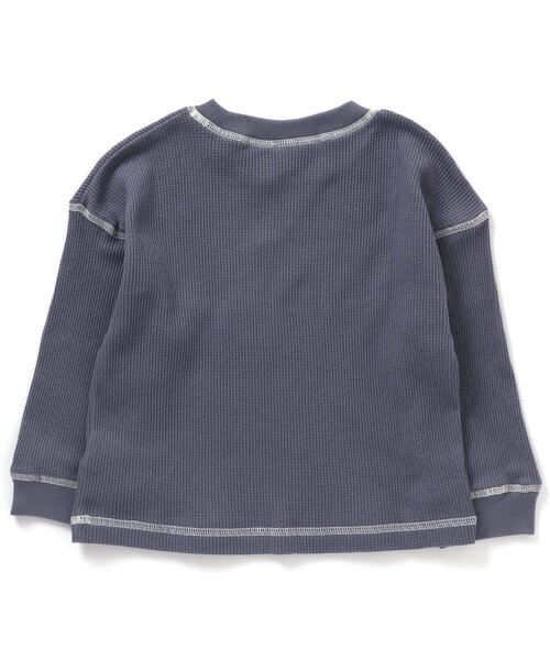 apres les cours（アプレレクール）の「/【HAPPY PRICE】ワッフルゆったりガゼットTシャツ（Tシャツ/カットソー・キッズ・ピンク/ブルー/イエロー/アイボリー/ネイビー・140/90/130/80/100/110/120）」の11枚目の写真