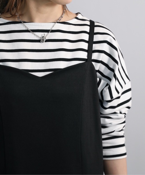 ap retro(アプレトロ)の「マーメイド キャミワンピース / ロング丈(ワンピース・レディース・ブラック/グレイッシュベージュ/グレイッシュブルー/ブラウン/アイボリー・FREE)」の15枚目の写真