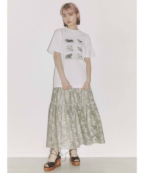 merry jenny（メリージェニー）の「six dog Tee（Tシャツ/カットソー・レディース・オフホワイト/ブラック・FREE）」の8枚目の写真