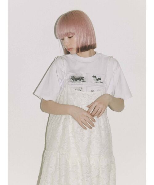 merry jenny（メリージェニー）の「six dog Tee（Tシャツ/カットソー・レディース・オフホワイト/ブラック・FREE）」の13枚目の写真