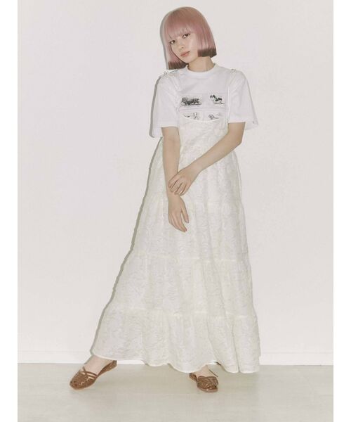 merry jenny（メリージェニー）の「six dog Tee（Tシャツ/カットソー・レディース・オフホワイト/ブラック・FREE）」の17枚目の写真