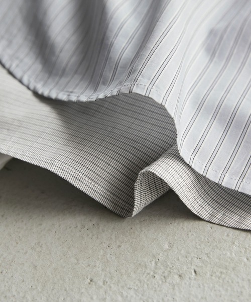 MONO-MART（モノマート）の「リラックスルーズレギュラーカラーブロードショートスリーブシャツ（シャツ/ブラウス・メンズ・ホワイト/ライトグレー/チャコール/グレー系1/グレー系2/ブルー系1・M/L）」の18枚目の写真