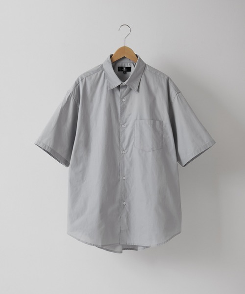 MONO-MART（モノマート）の「リラックスルーズレギュラーカラーブロードショートスリーブシャツ（シャツ/ブラウス・メンズ・ホワイト/ライトグレー/チャコール/グレー系1/グレー系2/ブルー系1・M/L）」の21枚目の写真