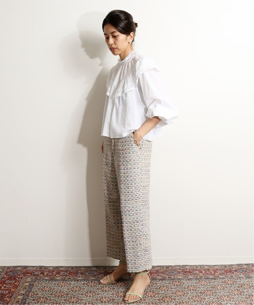 IENA LA BOUCLE（イエナラブークル）の「《追加》IENA LA BOUCLE ドビードットレースブラウス（シャツ/ブラウス・レディース・ホワイト/ピンク・FREE）」の18枚目の写真