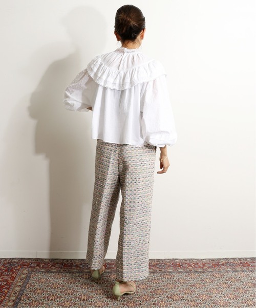 IENA LA BOUCLE（イエナラブークル）の「《追加》IENA LA BOUCLE ドビードットレースブラウス（シャツ/ブラウス・レディース・ホワイト/ピンク・FREE）」の21枚目の写真