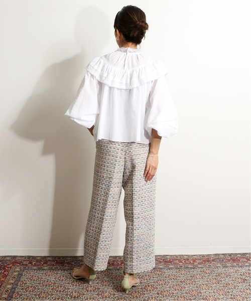 IENA LA BOUCLE（イエナラブークル）の「《追加》IENA LA BOUCLE ドビードットレースブラウス（シャツ/ブラウス・レディース・ホワイト/ピンク・FREE）」の22枚目の写真