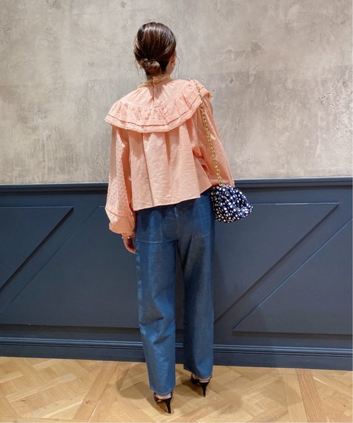 美品　22SS IENA LA BOUCLE コットンタックスリーブブラウス 白 LA BOUCLE｜告知！ストレッチスラックスなど、人気アイテムの