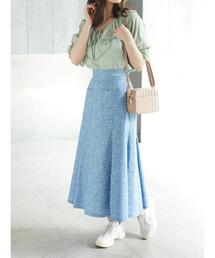 小花柄ダンガリースカート