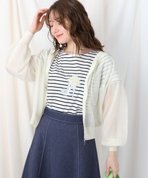 ◆軽羽織/シアーニット素材 フーデットzipパーカー