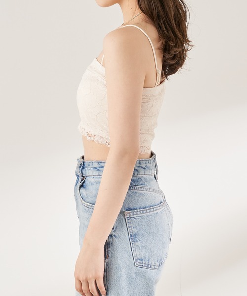 Chico（チコ）の「総レースチューブトップス（チューブトップ・レディース・アイボリー/ブラック/ミント・FREE）」の9枚目の写真