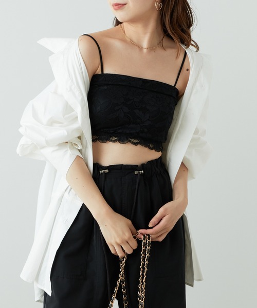 Chico（チコ）の「総レースチューブトップス（チューブトップ・レディース・アイボリー/ブラック/ミント・FREE）」の17枚目の写真