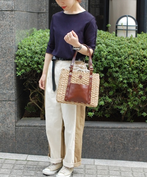 CLEDRAN（クレドラン）の「CL3389 HAND WOVEN P BSK レザーポケット