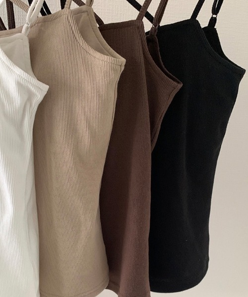 JUNOAH(ジュノア)の「【取り外し可】カップ付き変形キャミ(キャミソール・レディース・ホワイト/ブラック/ダークブラウン/ベージュ・MEDIUM/LARGE/X-LARGE)」の6枚目の写真