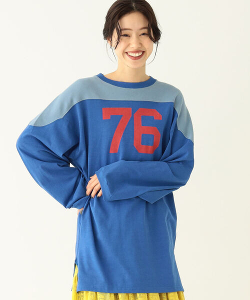 「BEAMS BOY」 長袖カットソー「SCREEN STARSコラボ」 ONE SIZE ブルー レディース BEAMS BOY（ビームスボーイ）の「SCREEN STARS × BEAMS BOY