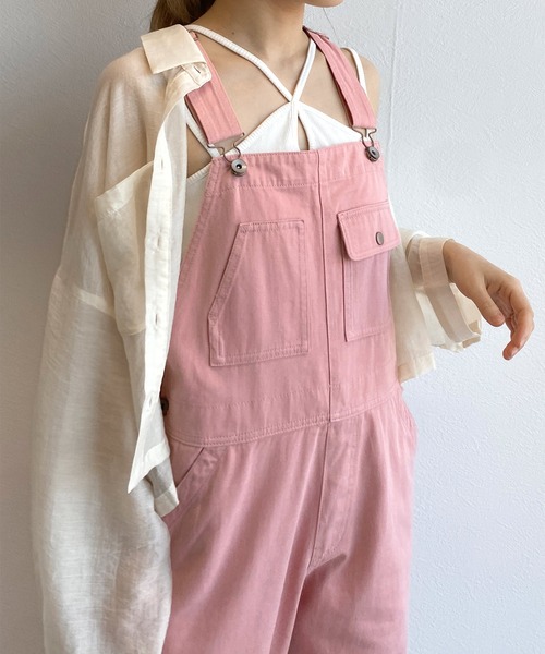 w closet(ダブルクローゼット)の「カラーサロペットパンツ(サロペット/オーバーオール・レディース・パープル/ピンク/グリーン系その他・FREE)」の19枚目の写真