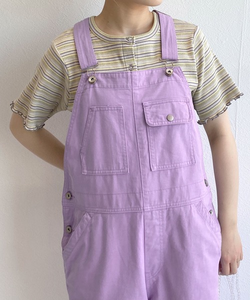 w closet(ダブルクローゼット)の「カラーサロペットパンツ(サロペット/オーバーオール・レディース・パープル/ピンク/グリーン系その他・FREE)」の10枚目の写真