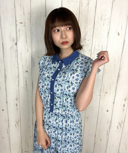 paravion（パラビオン）の「レトロフラワーNSワンピース（ワンピース・レディース・イエロー/ブルー・ONESIZE）」の17枚目の写真