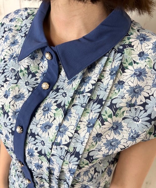 paravion（パラビオン）の「レトロフラワーNSワンピース（ワンピース・レディース・イエロー/ブルー・ONESIZE）」の16枚目の写真