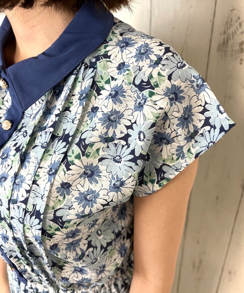 paravion（パラビオン）の「レトロフラワーNSワンピース（ワンピース・レディース・イエロー/ブルー・ONESIZE）」の15枚目の写真