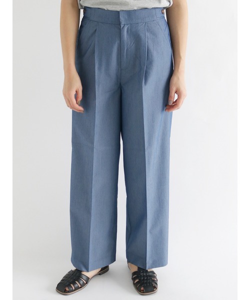 Lugnoncure（ルノンキュール）の「【BRING Material】タブ付パンツ（その他パンツ・レディース・ブルー/ベージュ/ブラック・ﾌﾘ-）」の3枚目の写真